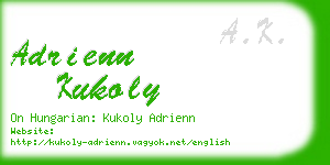 adrienn kukoly business card